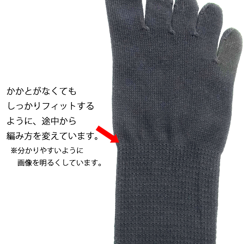 ドット滑り止め付五本指ソックス