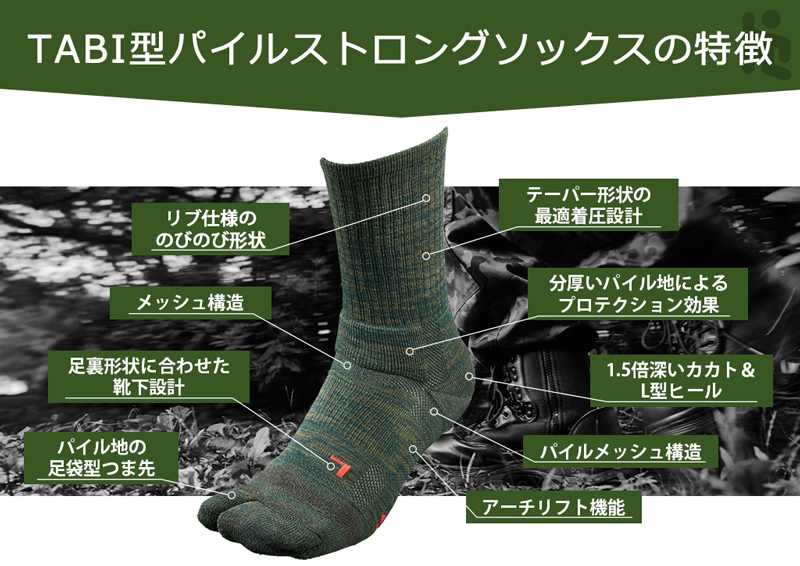 TABI型パイルストロングソックス